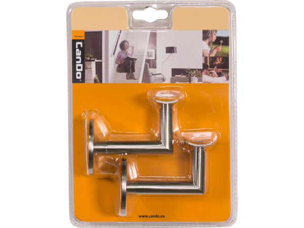 CanDo Support de rampe d’escalier New York aspect inox 2 pièces