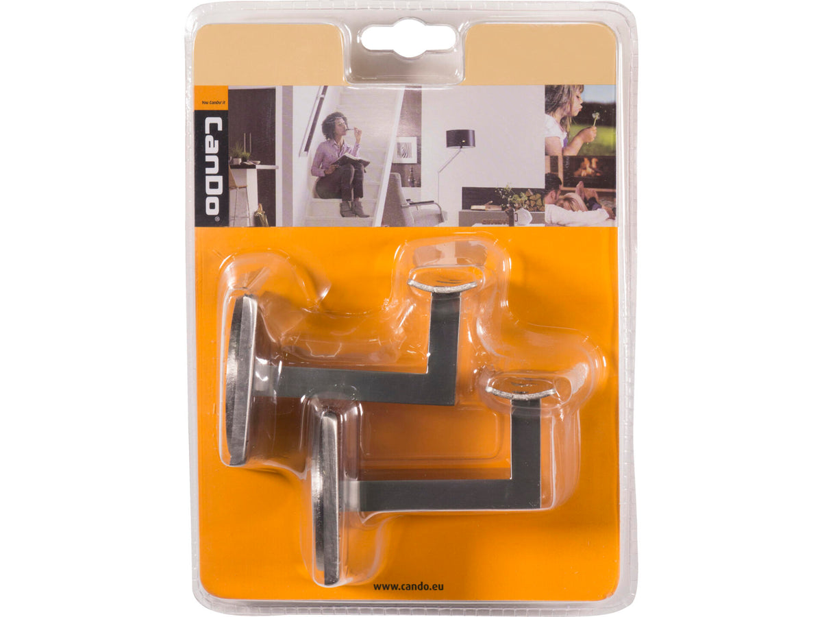 CanDo trapleuninghouder Sidney RVS-look 2 stuks