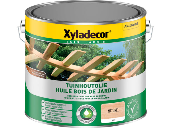 Xyladecor huile bois de jardin mat 2,5l naturel