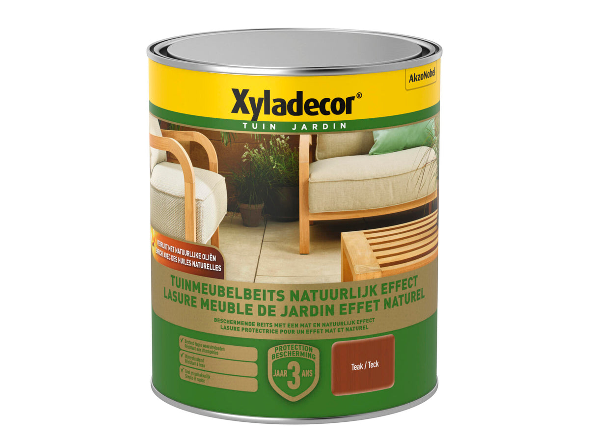Xyladecor tuinmeubelbeits 0,75l naturel teak