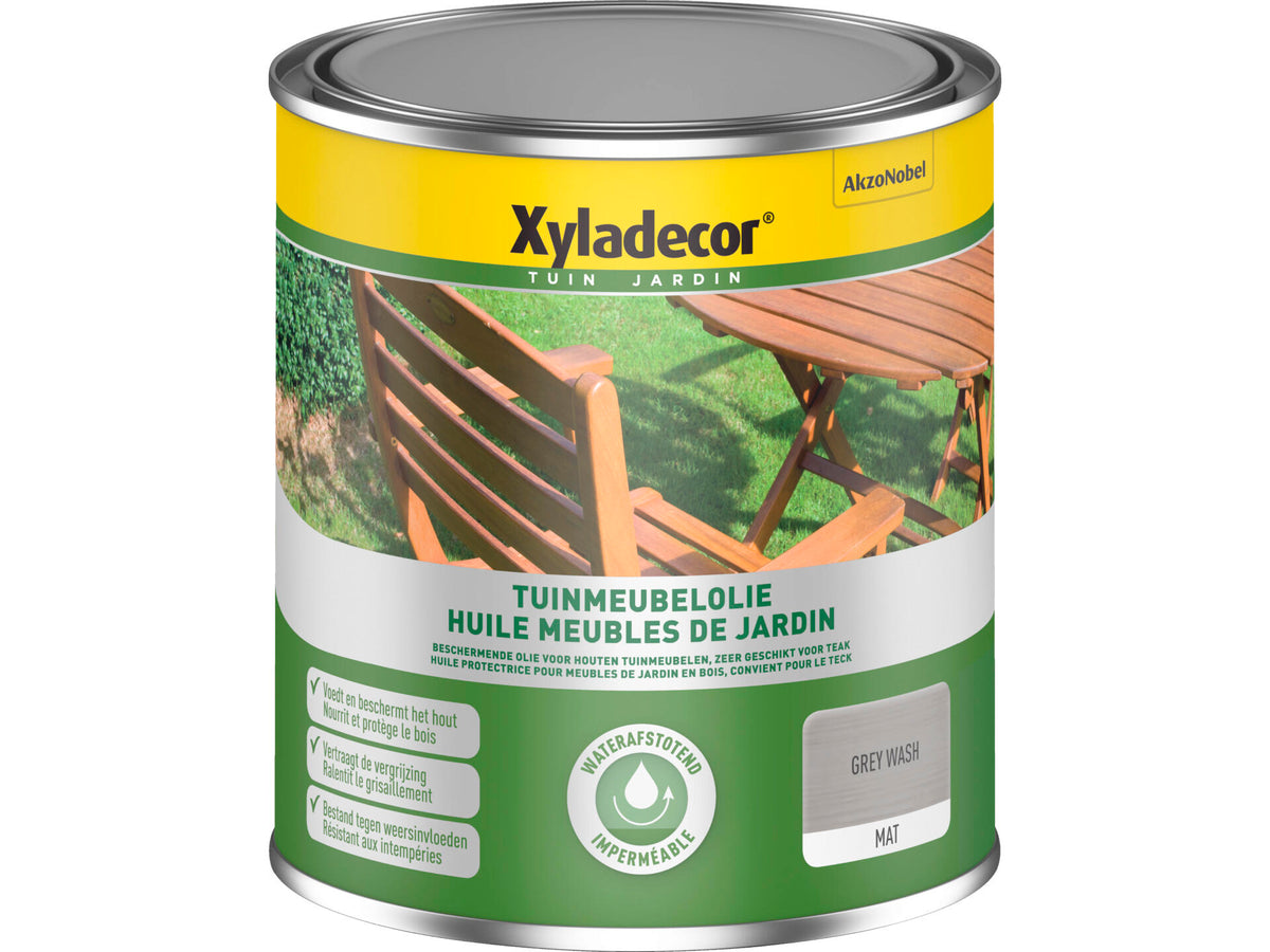 Xyladecor tuinmeubilairolie mat 1l grey wash