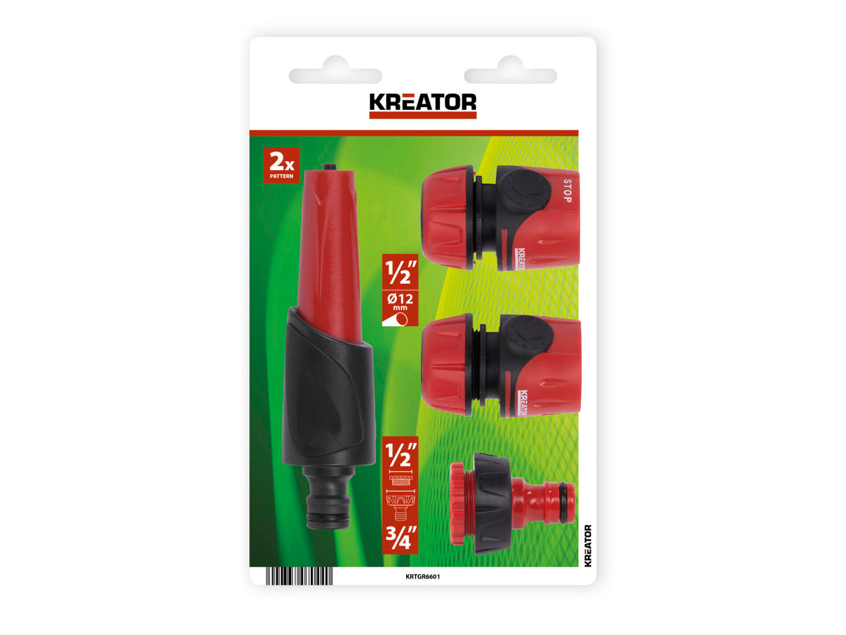 Kreator tuinslangaccessoires 4 stuks