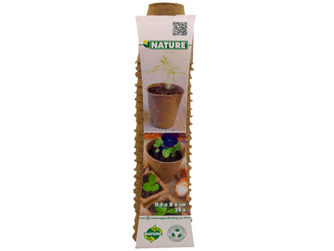 Nature turfpot 6cm 24 stuks