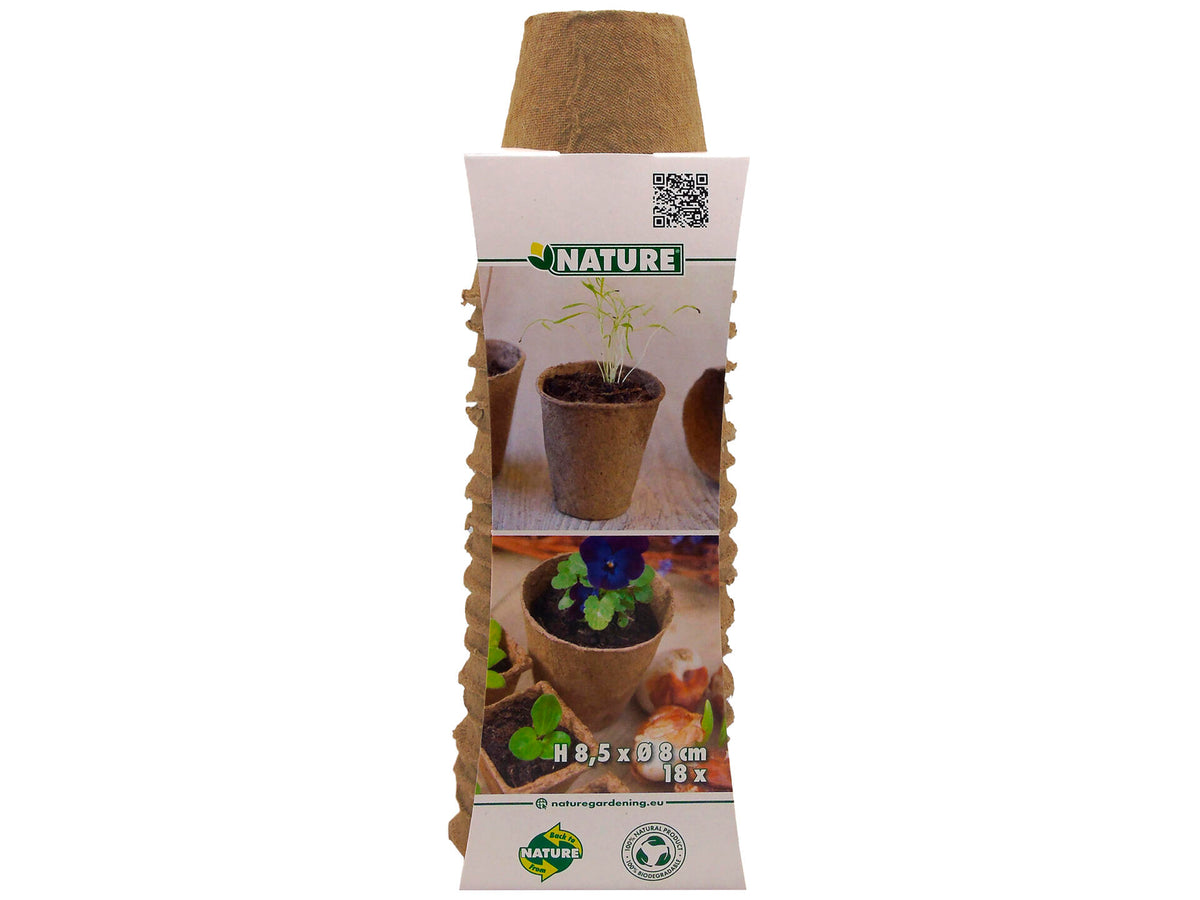 Nature turfpot 8cm 18 stuks