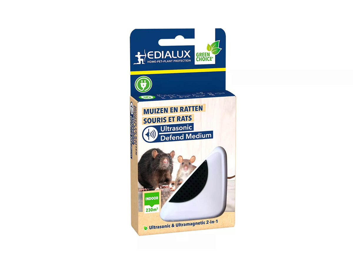 Edialux ultrasone verjager muizen en ratten 230m²