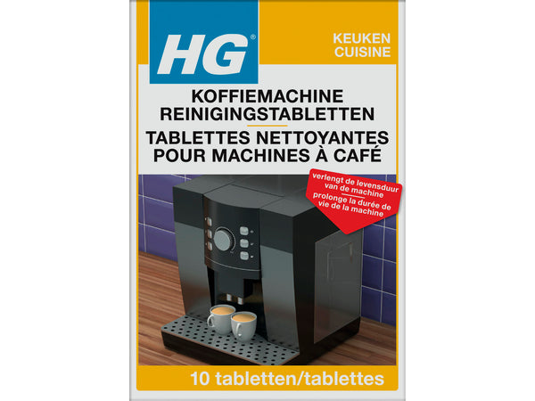HG universele reinigingstabletten voor koffiemachine 10 stuks