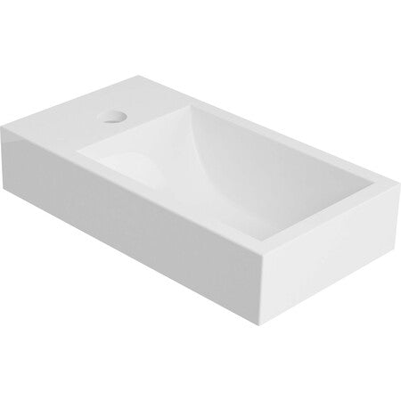 Van Marcke Origine Keyna handwasbak 40x22 cm kraangat links