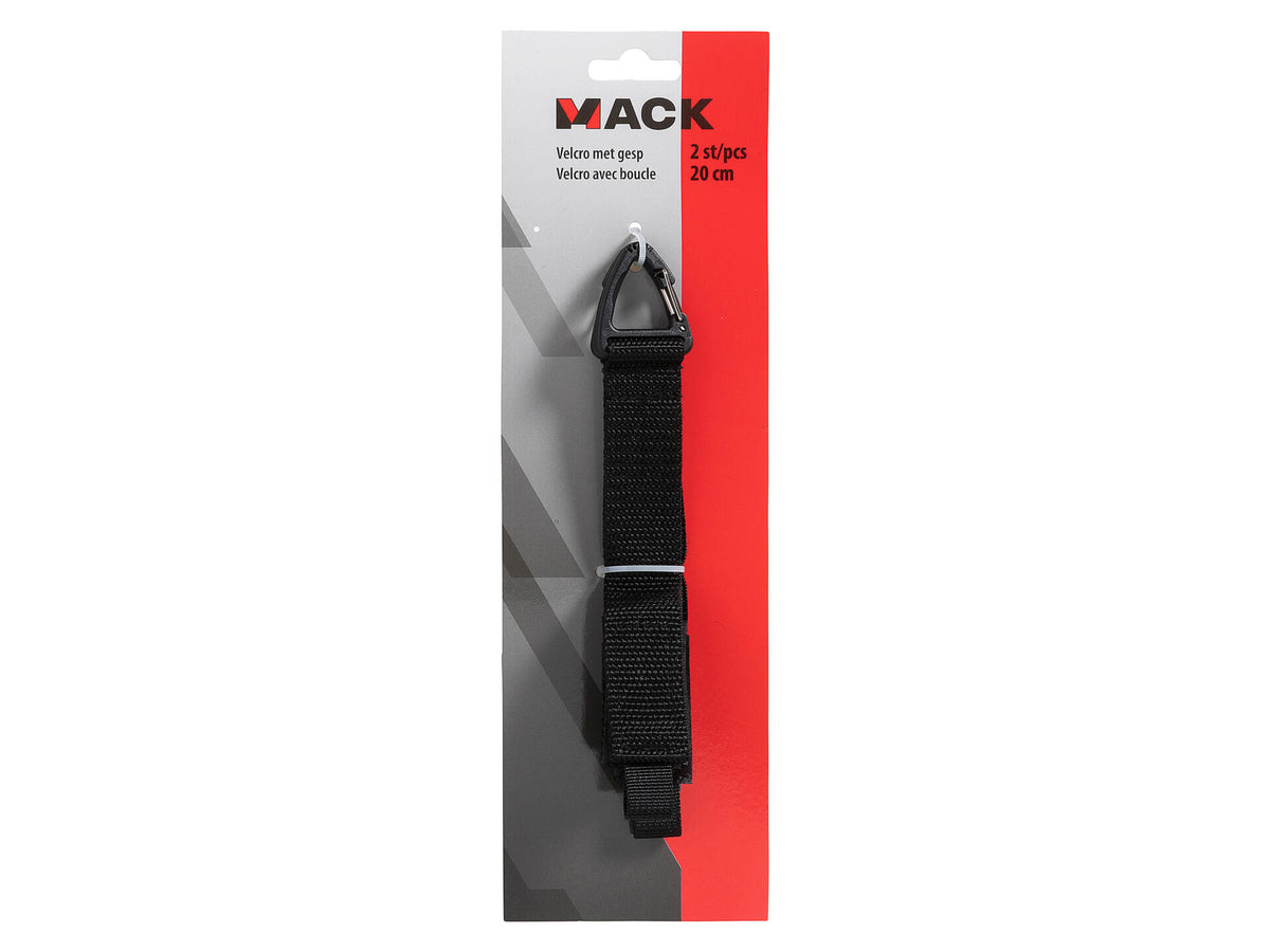 Mack velcro kabelbinder met gesp 20cm 2 stuks