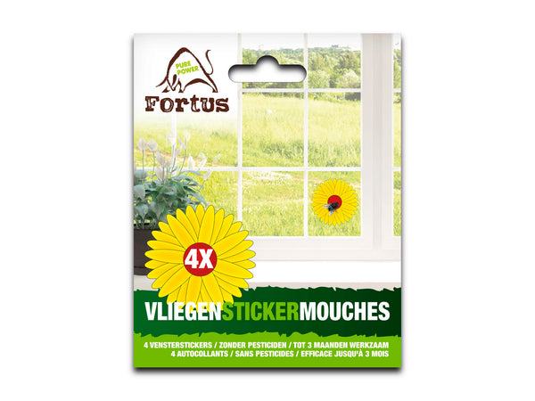 Fortus autocollants fenêtre anti-mouches 4 pièces