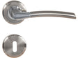 Linea Bertomani Poignée de porte avec rosaces 50mm set complet aluminium nickelé/chromé