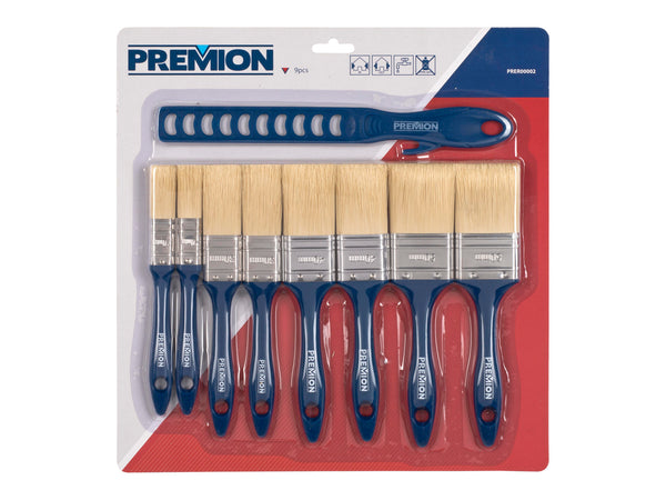 Premion pinceau plat avec mélangeur set de 9