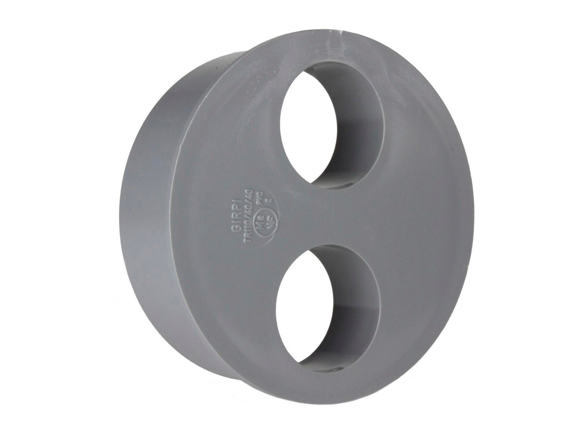 Scala verloopring 110mm 40x40 mm PVC grijs