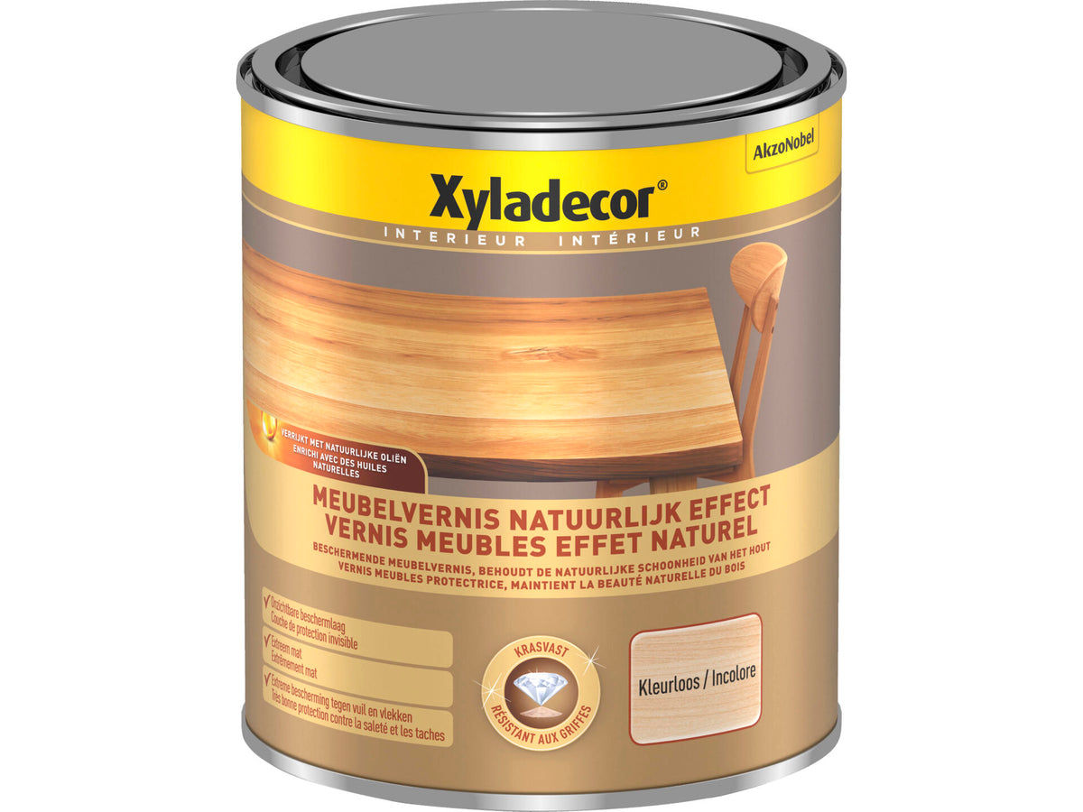Xyladecor vernis meubel natuurlijk effect 1l kleurloos