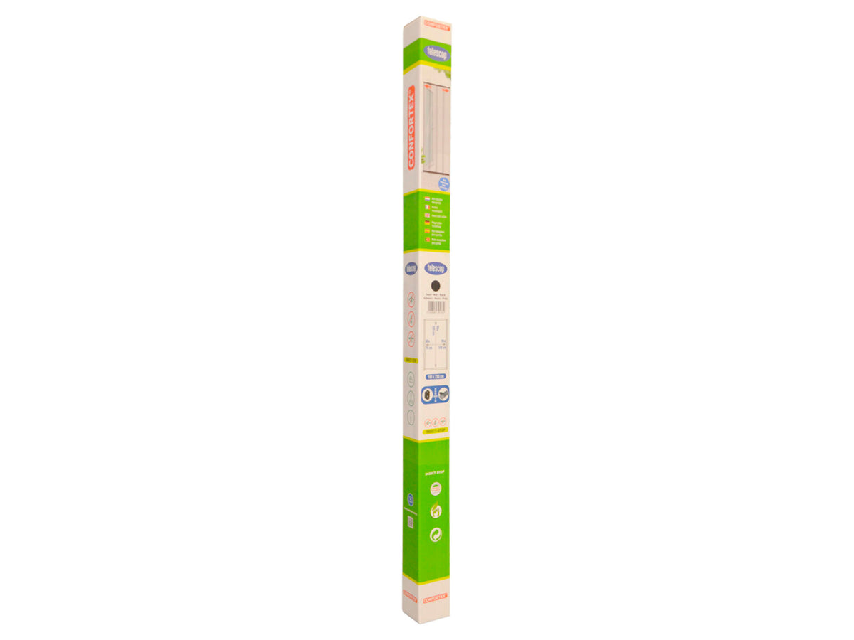 Confortex vliegendeur telescopisch 100x220 cm zwart