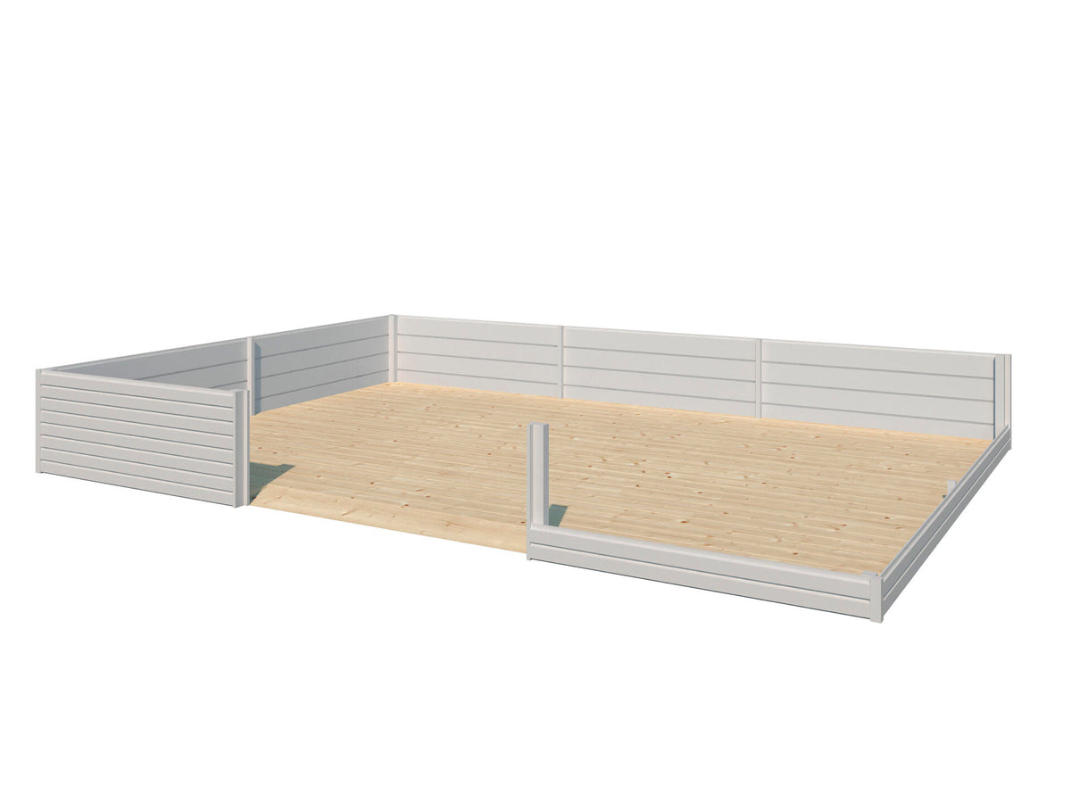 Woodlands vloer voor QB 210x210 cm onbehandeld