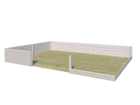 Gardenas vloer voor QB houten tuinhuis 300x210 cm geïmpregneerd