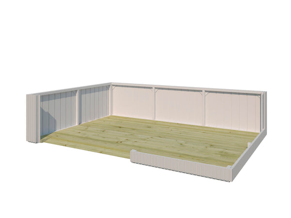 Woodlands vloer voor QBV S houten tuinhuis 298x198x220 cm geïmpregneerd
