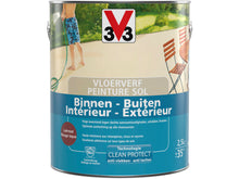 V33 peinture sol satin 2,5l rouge laque
