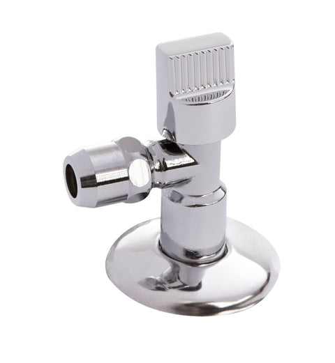 Hoekbolstopkraan 1/2" x 10 rozet lange moer