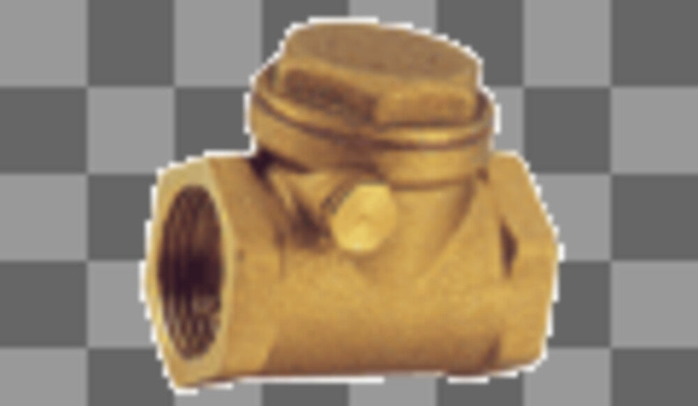Terugslagklep horizontaal messing 4/4"