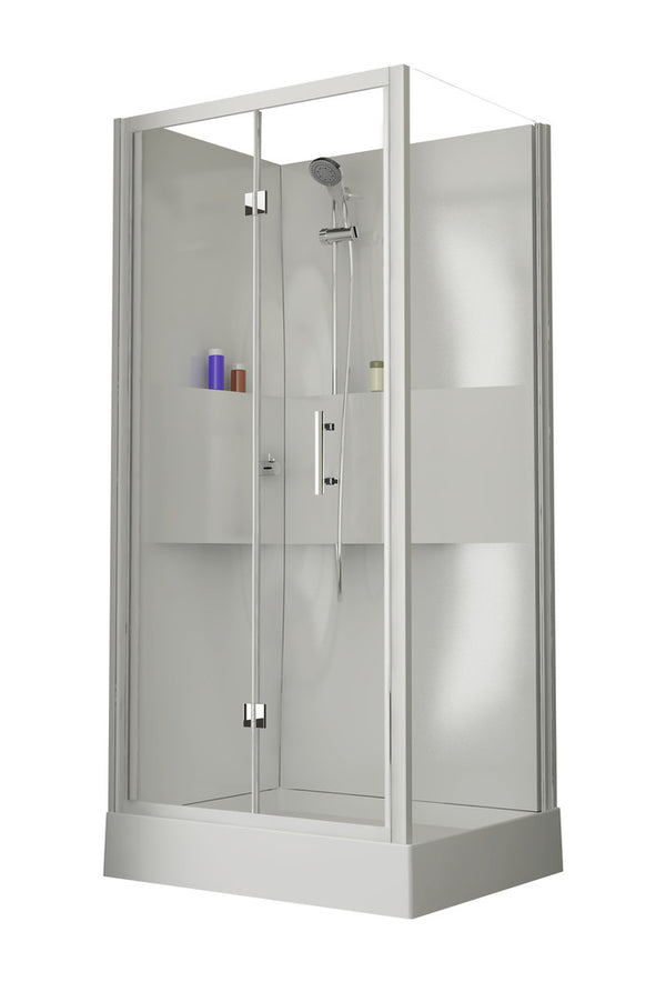 intro Lilou Basis cubicle shower polystyrène 4mm brillant porte pliante