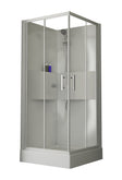 intro Lilou Basis cubicle shower en polystyrène 4mm brillant accès d'angle