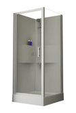 intro Lilou Basis cabine douche en polystyrène 4mm brillant porte pivotante