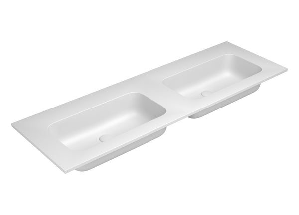 Van Marcke by Falper Fin tablette double 2lavabos L1605xW505xH143mm blanc mat