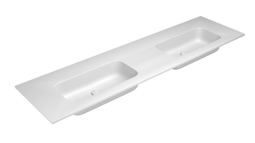 Van Marcke by Falper Fin tablet twin 2wastafels L1805xW505xH143mm mat wit