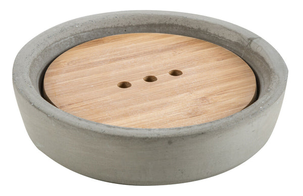 Van Marcke Collection Natural Boro porte-savon 115x25mm ciment/bois