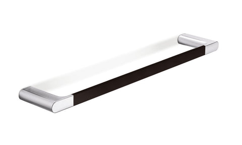 Van Marcke Collection Scura handdoekhouder 64cm wand chromé zwart softtouch