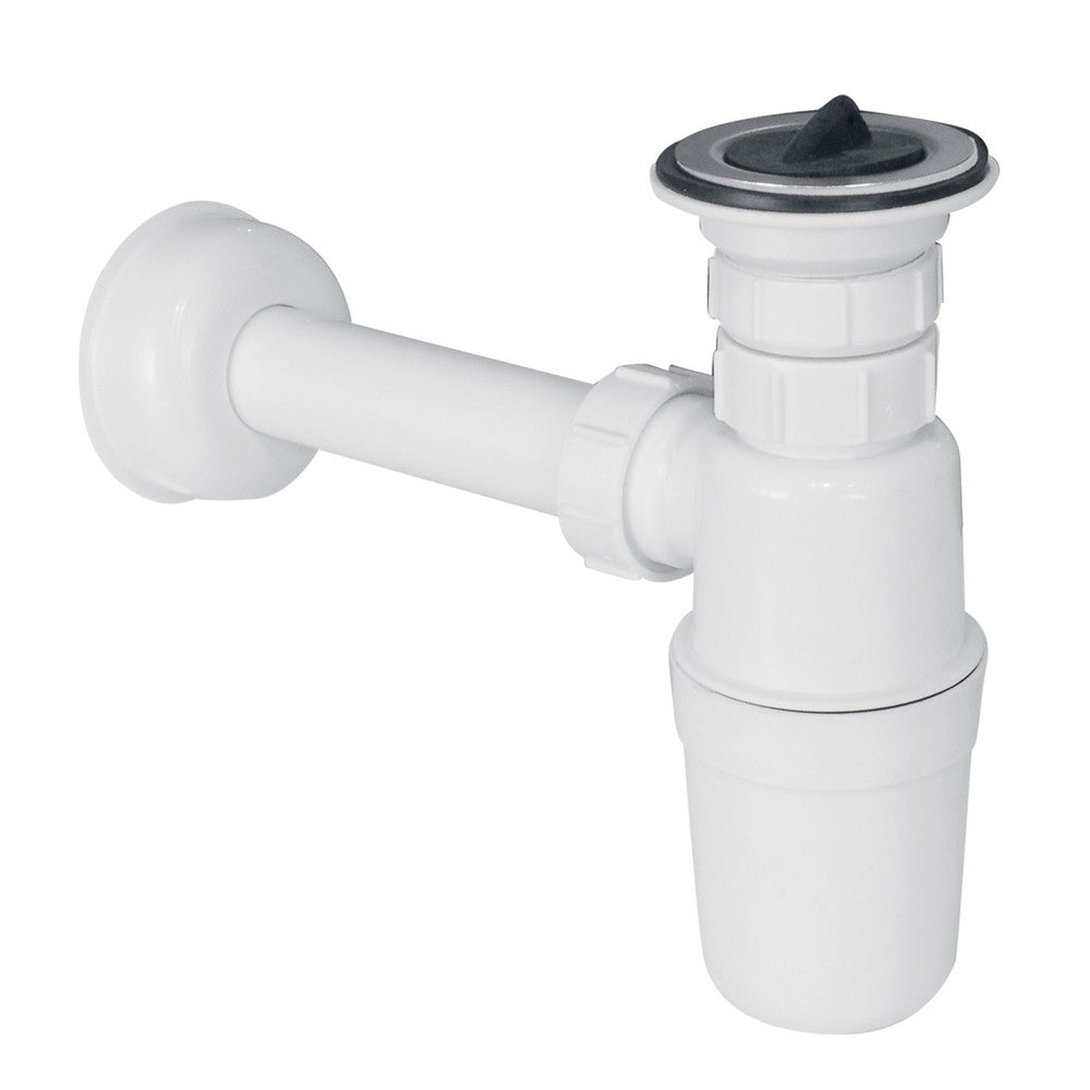 Van Marcke Pro bekersifon 5/4" x 32 mm met afvoerplug wit