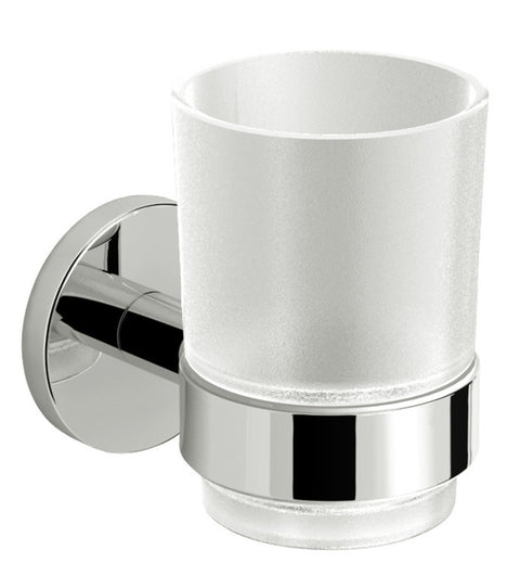 intro Lano bekerhouder messing en glas wandmodel