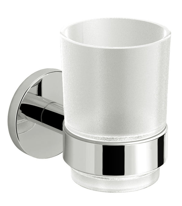 intro Lano bekerhouder messing en glas wandmodel