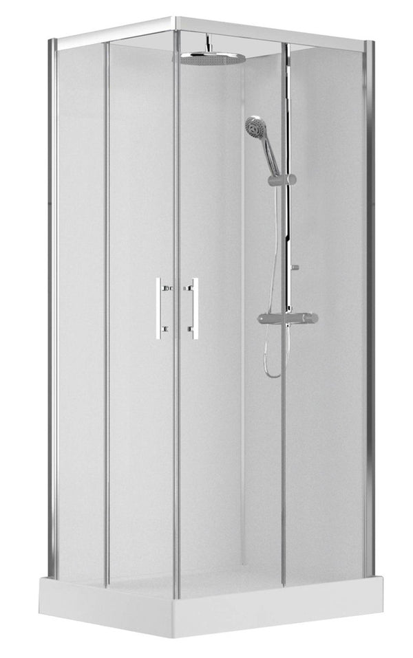 Van Marcke Vidrio cubicle de shower accès d'angle à right 1000x800mm 2 portes