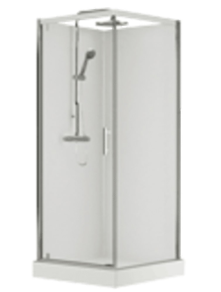 Van Marcke Vidrio douchecabine 900x900mm draaideur en vaste wand veiligheidsglas