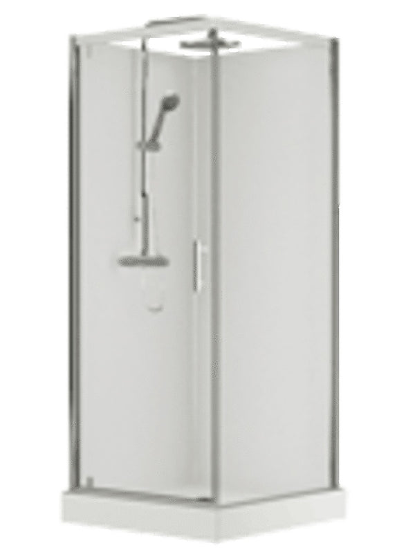 Van Marcke Vidrio douchecabine 900x900mm draaideur en vaste wand veiligheidsglas