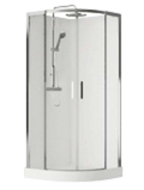 Van Marcke Vidrio douchecabine kwartrond 900x900mm met 2 schuifdeuren