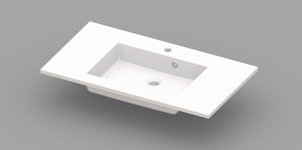 Van Marcke Coste tablet met 1wastafel 900x500x200mm wit kunstmarmer