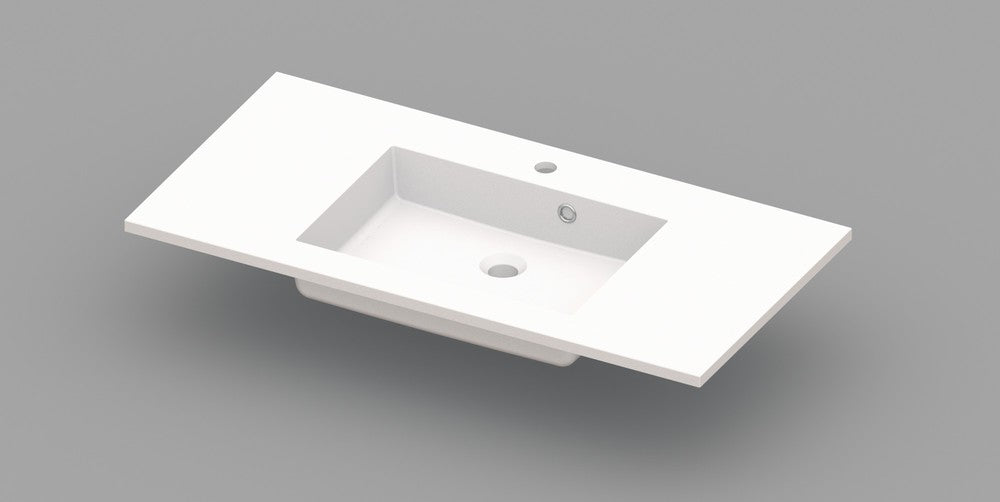 Van Marcke Coste tablet met 1wastafel 1000x500x200mm wit kunstmarmer