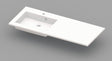 Van Marcke Coste tablette 1lavabo gauche 1200x500x200mm blanc marbre artificiel