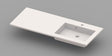Van Marcke Coste tablet met 1wastafel rechts 1200x500x200mm wit