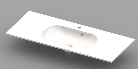 Van Marcke Ovum tablet met 1 centrale wastafel 1200x500x200mm wit