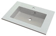 Van Marcke Don tablette avec 1lavabo marbre artificiel 700x500x15mm blanc