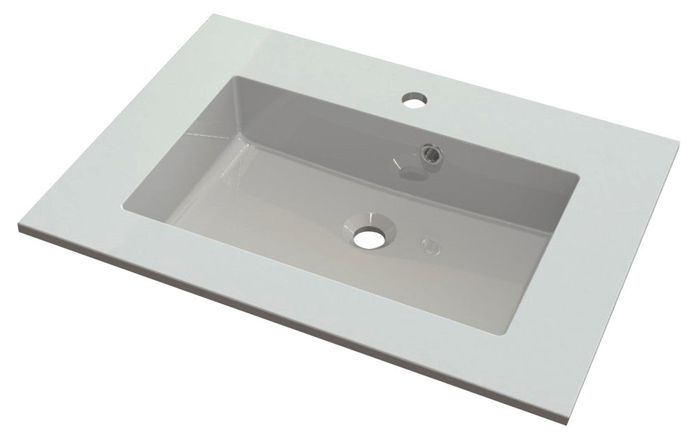 Van Marcke Don tablet met 1wastafel kunstmarmer 700x500x15mm wit