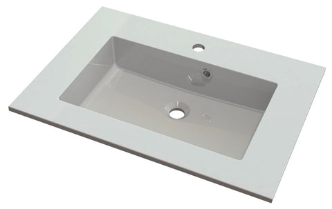 Van Marcke Don tablet met 1wastafel kunstmarmer 700x500x15mm wit