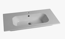 Van Marcke Cettina tablette intégrée porcelain 1lavabo 810x465x170mm blanc brillant