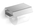 Van Marcke Vigor porte-papier couvercle mural laiton/acier inox nickel brossé