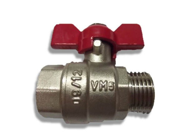 bolkraan met volle doorlaat vlinderhendel 3/4" MF