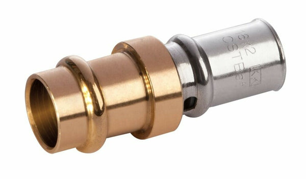 SYSTEMPEX rechte persfitting VPE-Alu buis Cu V-profiel D16-16